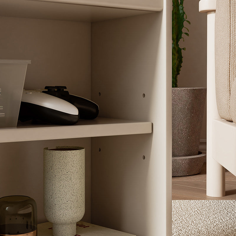 Modern Minimalist Rubberwood Plywood Trapezoidal Movable Bookshelf 3-Tier For Study