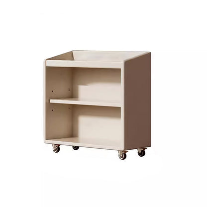 Modern Minimalist Rubberwood Plywood Trapezoidal Movable Bookshelf 3-Tier For Study