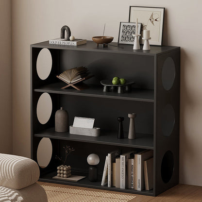 Modern Minimalist Iron Hollow Rectangular Floor-Standing Display Rack 3-Tier For Living Room & Bedroom