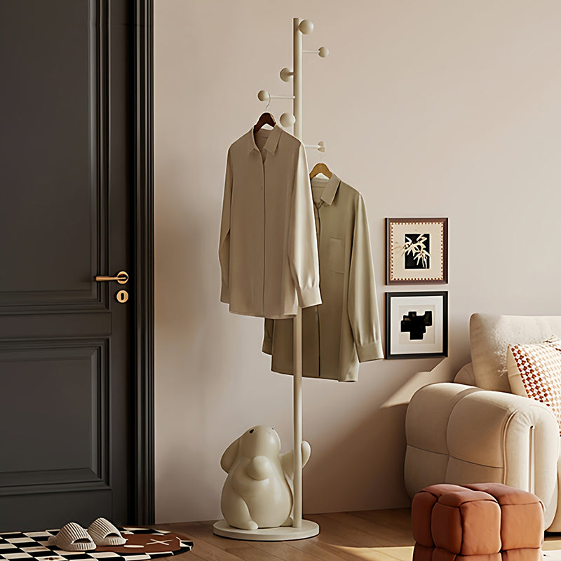 Contemporary Nordic Iron Resin Cartoon Rabbit & Bear Freestanding Kids Hall Tree 8-Hook For Bedroom & Entryway