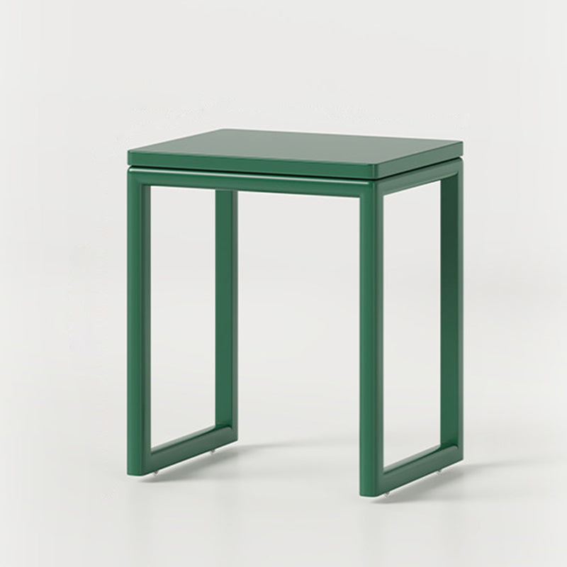 Modern Minimalist Rubberwood Rectangular Movable Side Table 1-Tier For Living Room