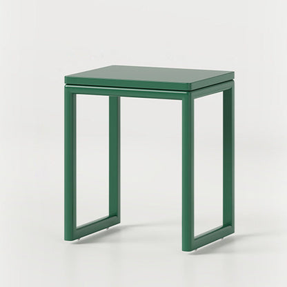 Modern Minimalist Rubberwood Rectangular Movable Side Table 1-Tier For Living Room