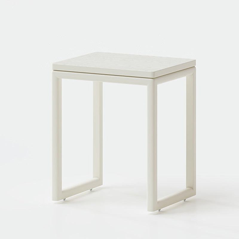 Modern Minimalist Rubberwood Rectangular Movable Side Table 1-Tier For Living Room