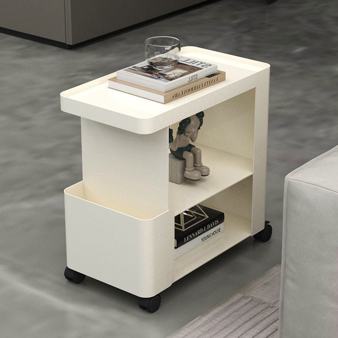 Contemporary Creative Iron Rounded Rectangular Side Table With 3-Tier For Living Room