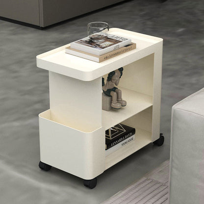 Contemporary Creative Iron Rounded Rectangular Side Table With 3-Tier For Living Room