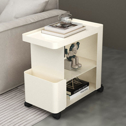 Contemporary Creative Iron Rounded Rectangular Side Table With 3-Tier For Living Room