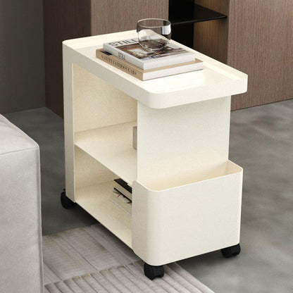 Contemporary Creative Iron Rounded Rectangular Side Table With 3-Tier For Living Room