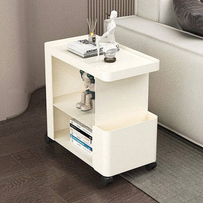 Contemporary Creative Iron Rounded Rectangular Side Table With 3-Tier For Living Room