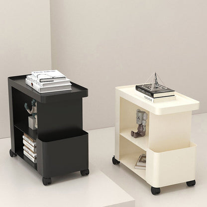 Contemporary Creative Iron Rounded Rectangular Side Table With 3-Tier For Living Room