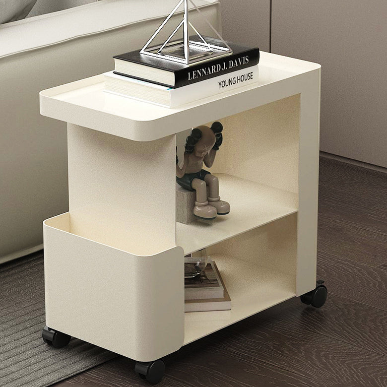 Contemporary Creative Iron Rounded Rectangular Side Table With 3-Tier For Living Room