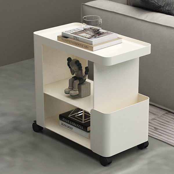 Contemporary Creative Iron Rounded Rectangular Side Table With 3-Tier For Living Room