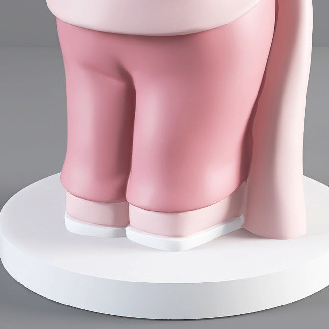 Modern Art Deco Resin Fiberglass Cartoon Bear Clover End Table 1-Tier For Living Room