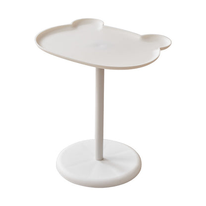 Modern Minimalist PP Bear-Shaped Round End Table 1-Tier For Living Room