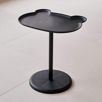 Modern Minimalist PP Bear-Shaped Round End Table 1-Tier For Living Room