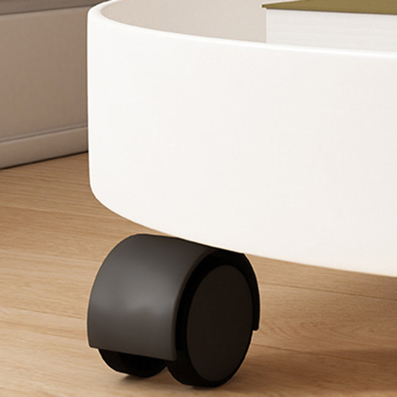 Contemporary Creative PP Carbon Steel Clover Shape Round End Table 2-Tier For Living Room