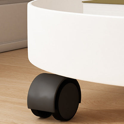 Contemporary Creative PP Carbon Steel Clover Shape Round End Table 2-Tier For Living Room