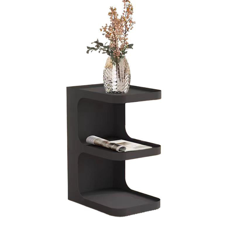 Contemporary Creative Iron E-Shaped Rectangular End Table 3-Tier For Living Room