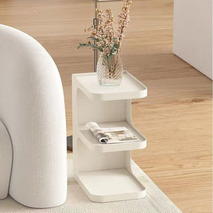 Contemporary Creative Iron E-Shaped Rectangular End Table 3-Tier For Living Room