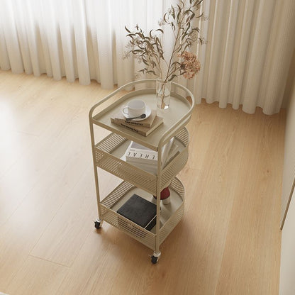 Modern Minimalist Metal Arched Semi-Circular End Table 3-Tier For Living Room