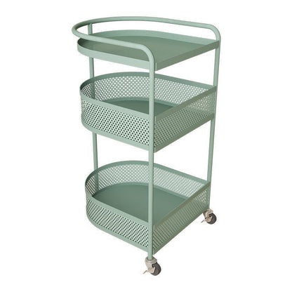 Modern Minimalist Metal Arched Semi-Circular End Table 3-Tier For Living Room