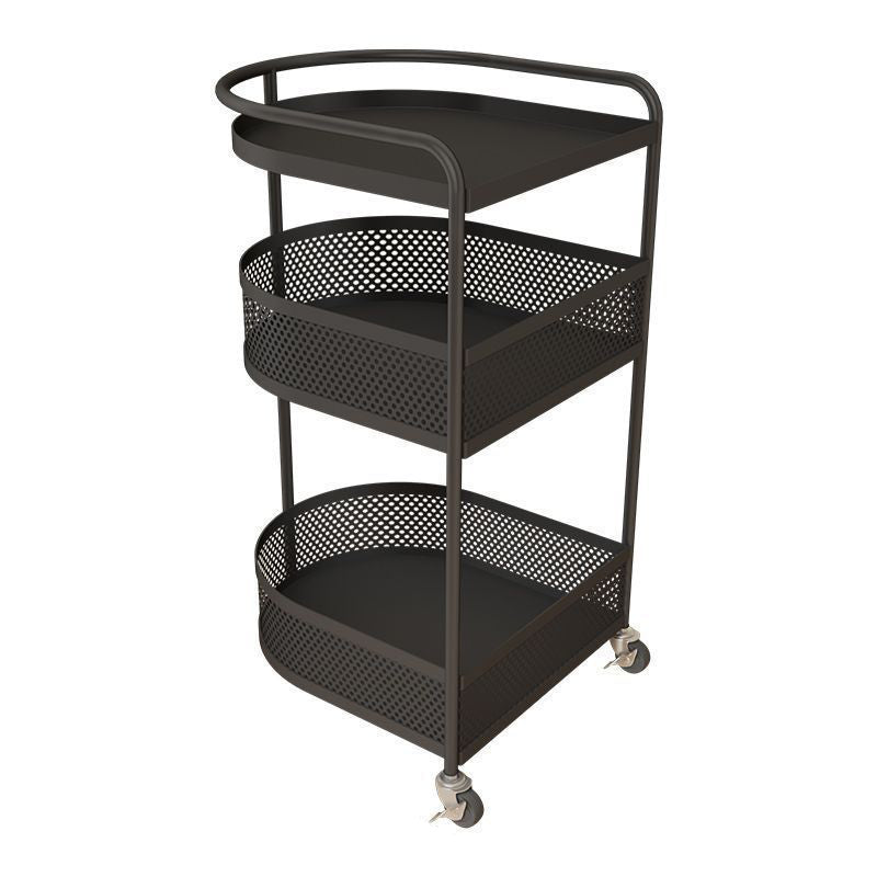 Modern Minimalist Metal Arched Semi-Circular End Table 3-Tier For Living Room