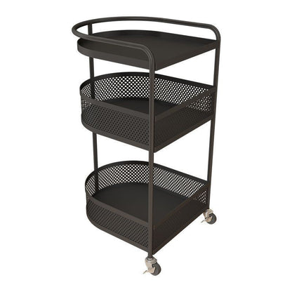Modern Minimalist Metal Arched Semi-Circular End Table 3-Tier For Living Room