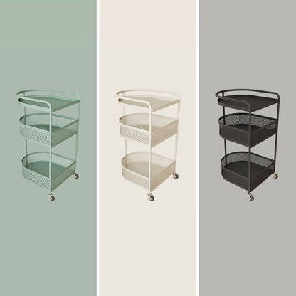 Modern Minimalist Metal Arched Semi-Circular End Table 3-Tier For Living Room
