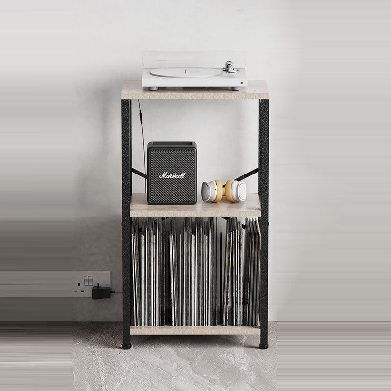Traditional Vintage Metal Rectangular Side Table With 3 Tiers For Living Room