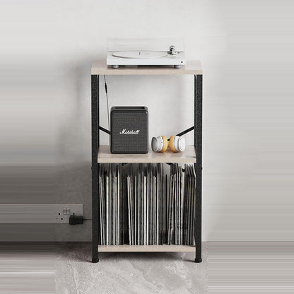Traditional Vintage Metal Rectangular Side Table With 3 Tiers For Living Room