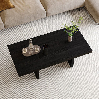 Traditional Chinese Solid Wood Rectangular Tea Table 1-Tier For Living Room