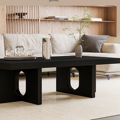 Traditional Chinese Solid Wood Rectangular Tea Table 1-Tier For Living Room