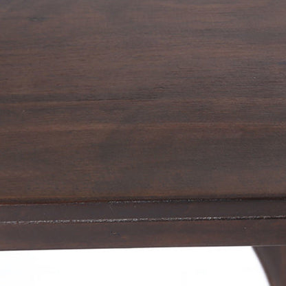 Traditional Chinese Pinewood Semi-Oval Console Side Table 1-Tier For Living Room