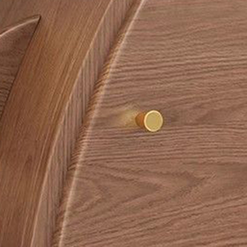 Contemporary Creative Solid Wood Brass Robot-Shaped Side Table With 5 Drawers For Living Room
