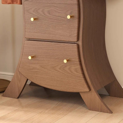 Contemporary Creative Solid Wood Brass Robot-Shaped Side Table With 5 Drawers For Living Room