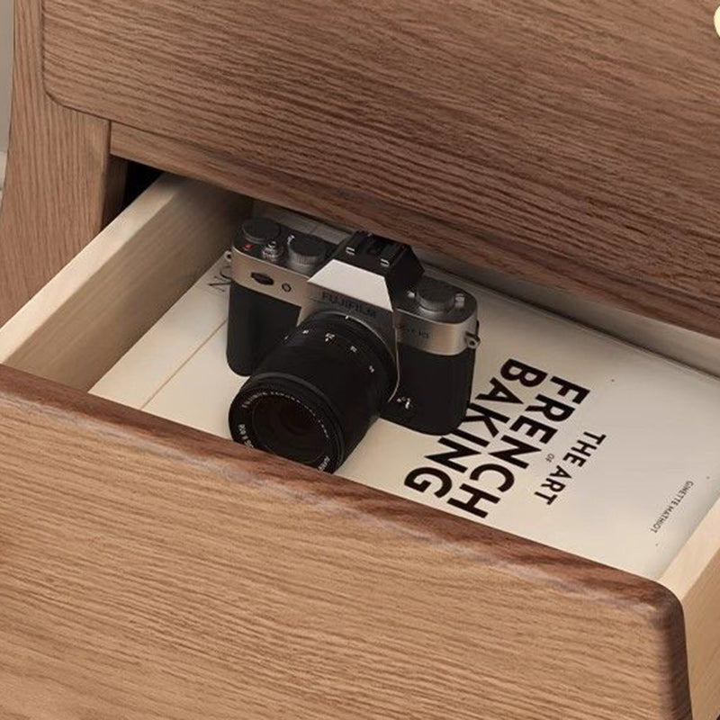 Contemporary Creative Solid Wood Brass Robot-Shaped Side Table With 5 Drawers For Living Room