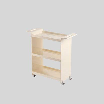Contemporary Scandinavian PC Mobile Rectangular End Table 3-Tier For Living Room