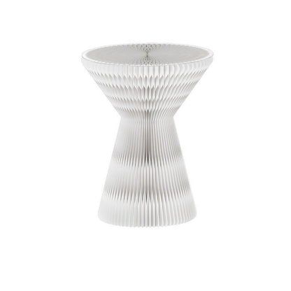 Contemporary Creative Glass Acrylic Kraft Paper Round Cone Coffee Table 1-Tier For Living Room