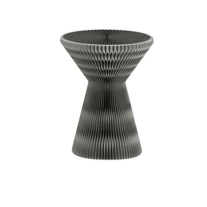 Contemporary Creative Glass Acrylic Kraft Paper Round Cone Coffee Table 1-Tier For Living Room