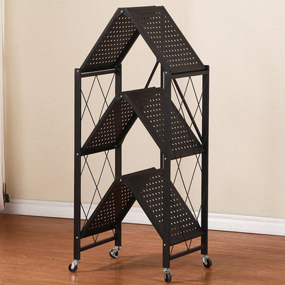 Modern Minimalist Steel Movable Rectangular Storage Shelf 3/4/5-Shelves For Living Room