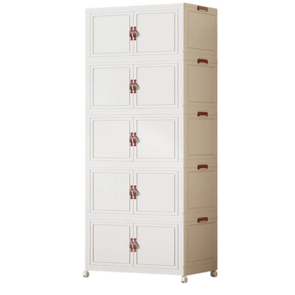 Contemporary Creative PP TPR Textured Square Storage Cabinets 5-Cabinets For Living Room