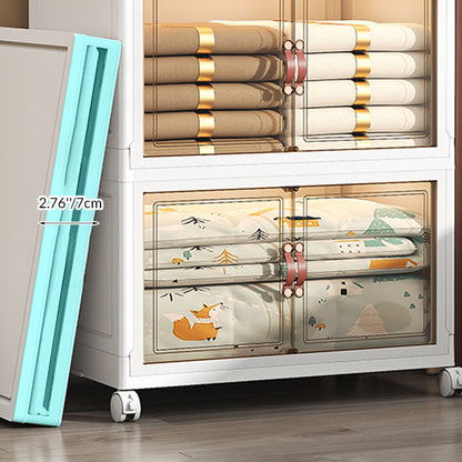 Contemporary Creative PP TPR Textured Square Storage Cabinets 5-Cabinets For Living Room