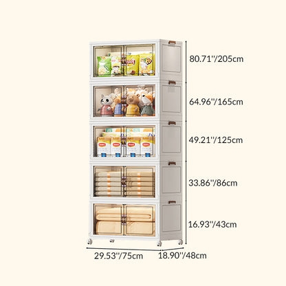 Contemporary Creative PP TPR Textured Square Storage Cabinets 5-Cabinets For Living Room