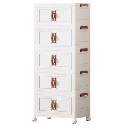 Contemporary Creative PP TPR Textured Square Storage Cabinets 5-Cabinets For Living Room
