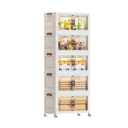 Contemporary Creative PP TPR Textured Square Storage Cabinets 5-Cabinets For Living Room