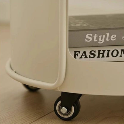 Modern Minimalist Iron Movable Round Side Table With 3 Tiers For Living Room