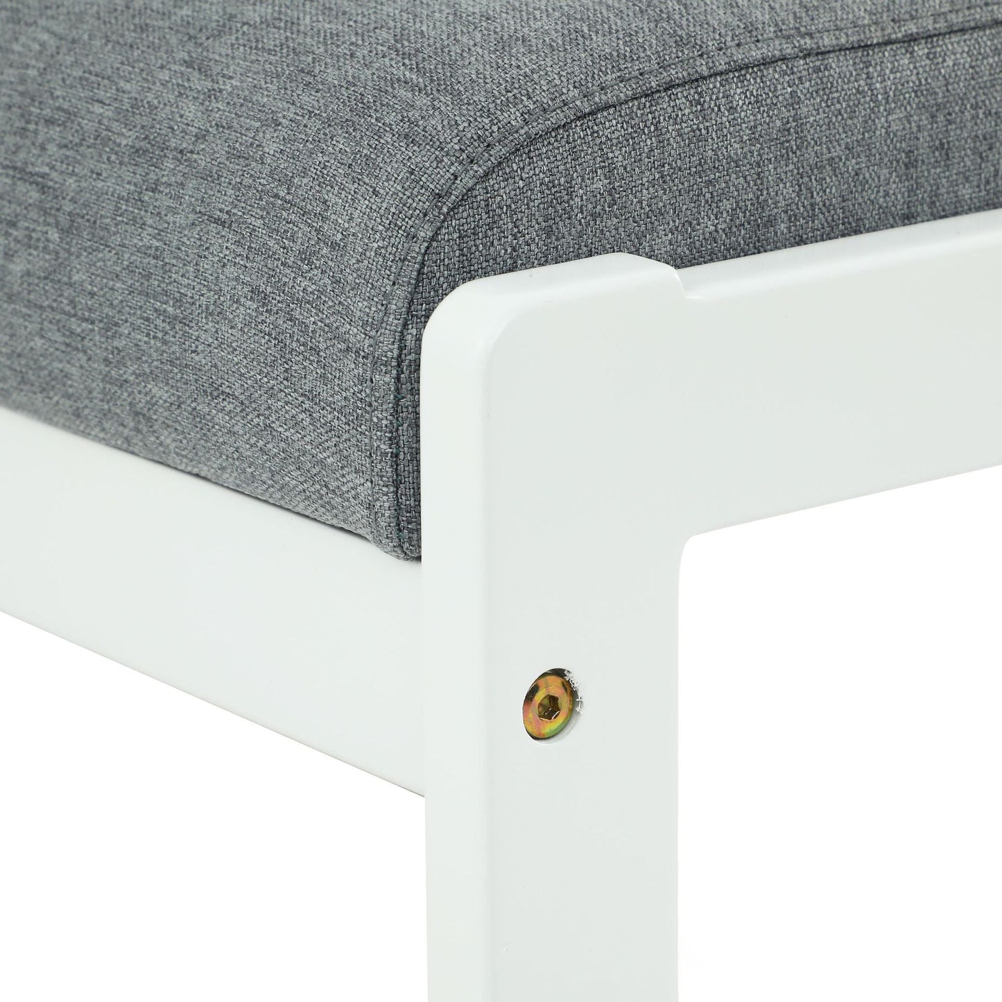 Contemporary Scandinavian Fabric Pine Rectangular Shoe Bench With 1 Shelf For Living Room