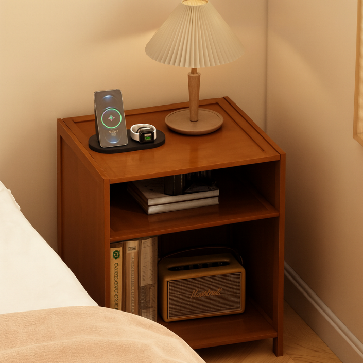 Modern Minimalist Bamboo MDF Acrylic Rattan Rectangular Storage Cabinet 1/2/3-Cabinets For Bedroom