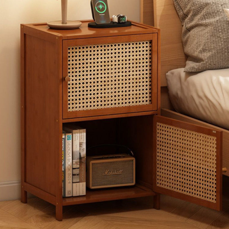 Modern Minimalist Bamboo MDF Acrylic Rattan Rectangular Storage Cabinet 1/2/3-Cabinets For Bedroom