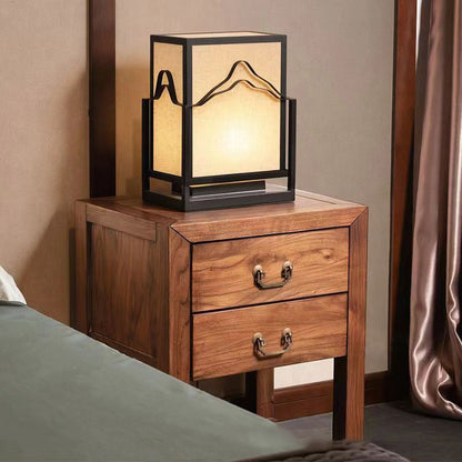 Traditional Vintage Solid Hardwood Natural Grain Rectangular Nightstand 2-Drawer For Bedroom