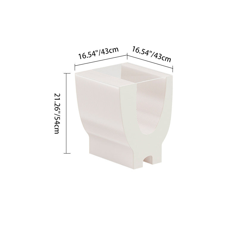 Contemporary Creative Acrylic Kraft Paper Foldable Rounded Y-Shape End Table 1-Tier For Living Room
